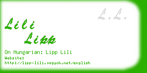 lili lipp business card